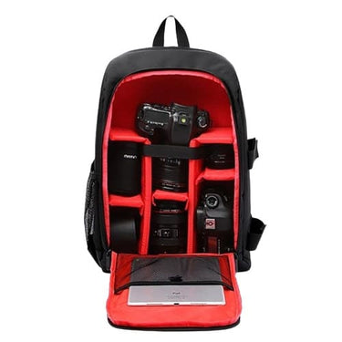 mochila fotográfica impermeable rojo